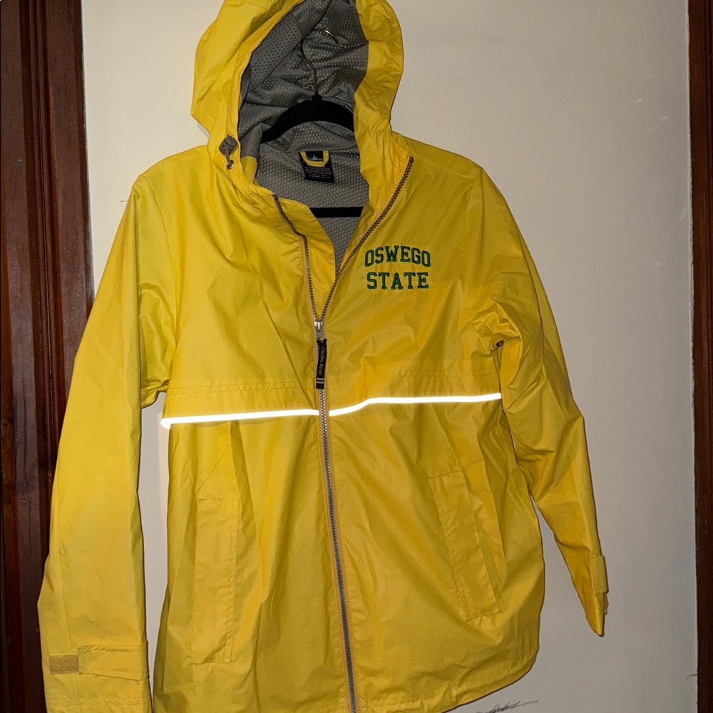 NWOT SUNY Oswego Charles River Yellow Rain Jacket